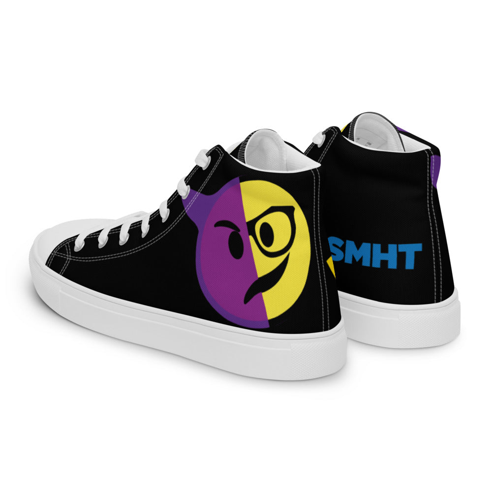 Dumojis® WKEDSMHT Men’s High Top Canvas Shoes - Black