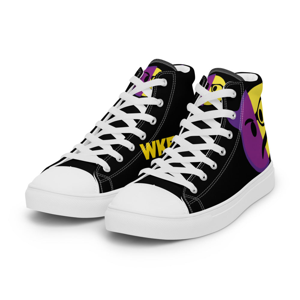 Dumojis® WKEDSMHT Men’s High Top Canvas Shoes - Black