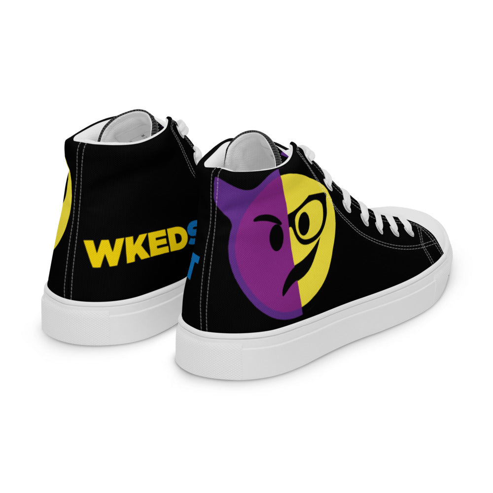 Dumojis® WKEDSMHT Men’s High Top Canvas Shoes - Black