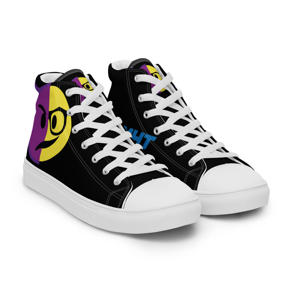 Dumojis® WKEDSMHT Men’s High Top Canvas Shoes - Black