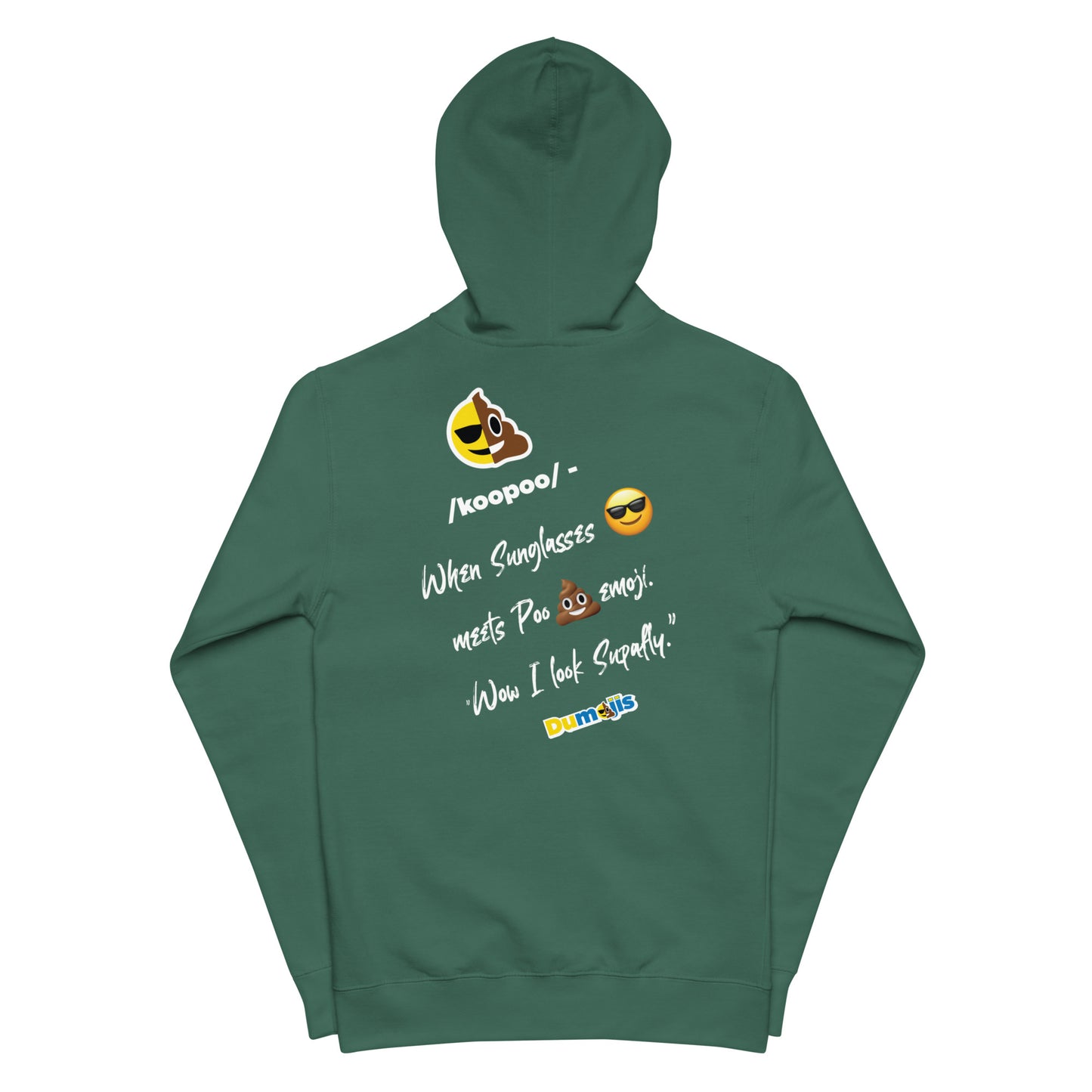 Dumojis® COOPOO Unisex fleece zip up hoodie