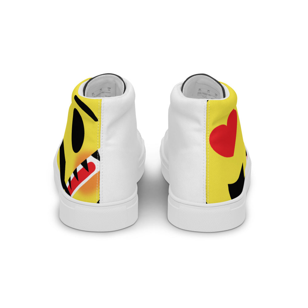 Dumojis® LUVSIC Women’s High Top Canvas Shoes - White