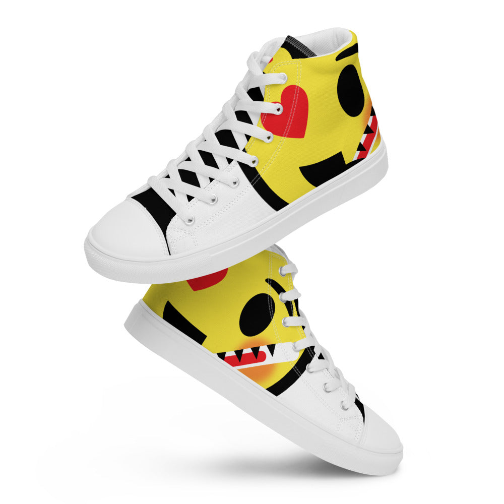 Dumojis® LUVSIC Women’s High Top Canvas Shoes - White