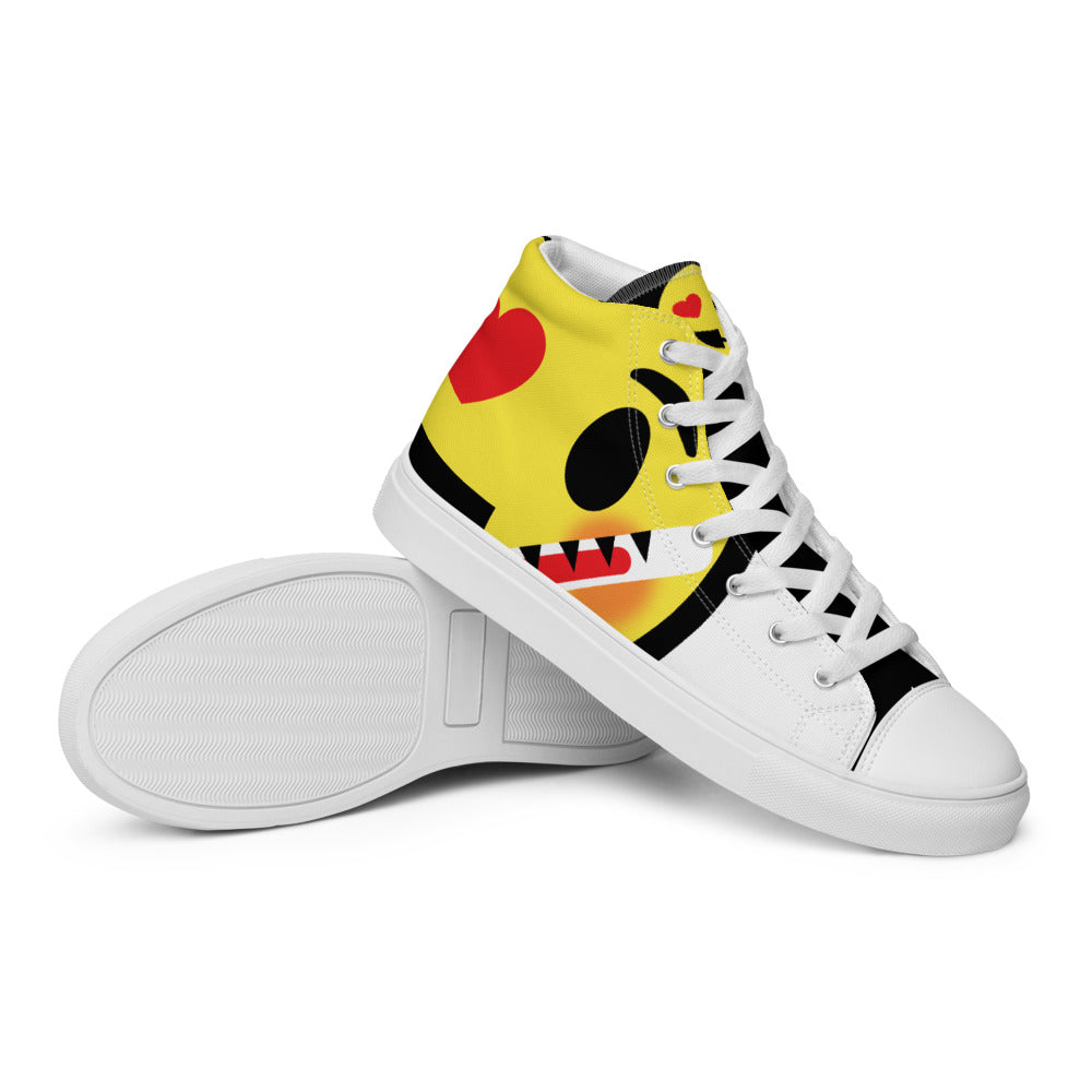 Dumojis® LUVSIC Women’s High Top Canvas Shoes - White