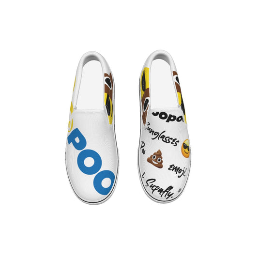 Dumojis® COOPOO Kid's Slip-On Sneakers - White