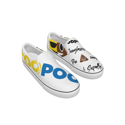 Dumojis® COOPOO Kid's Slip-On Sneakers - White