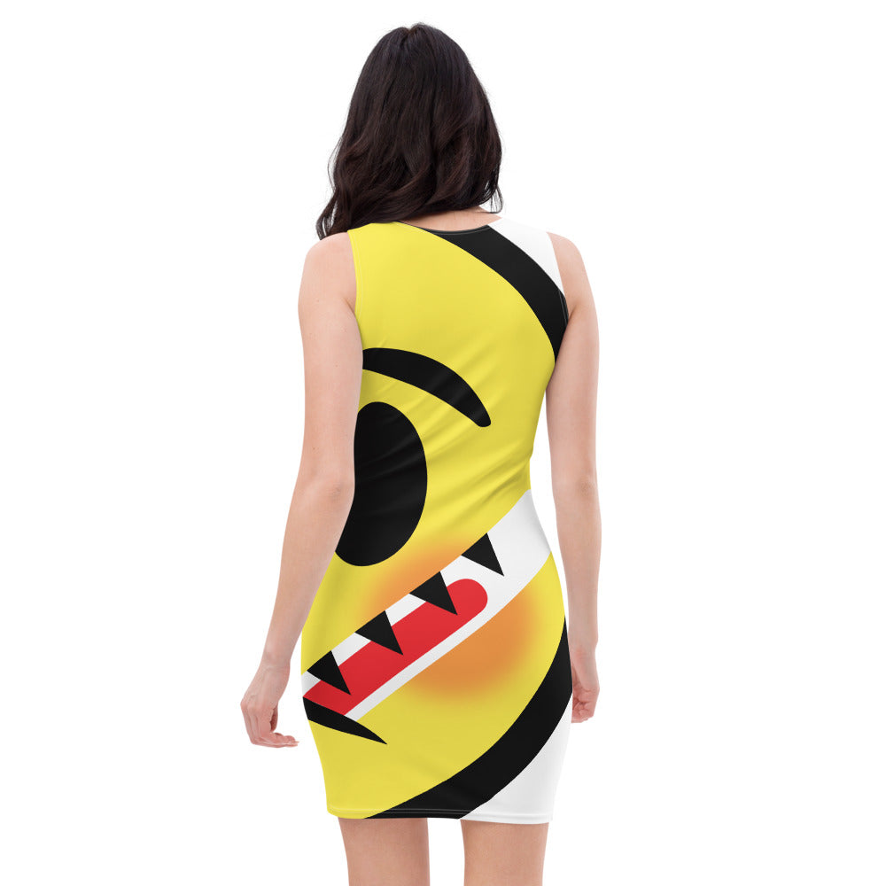 Dumojis® LUVSIC All-Over Print Dress - White