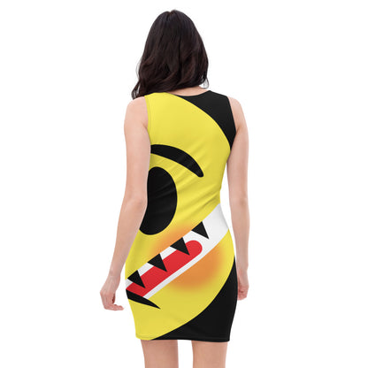Dumojis® LUVSIC All-Over Print Dress - Black