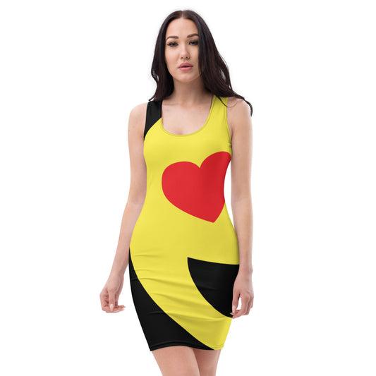 Dumojis® LUVSIC All-Over Print Dress - Black