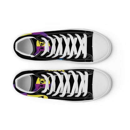 Dumojis® WKEDSMHT Men’s High Top Canvas Shoes - Black