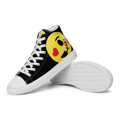Dumojis® LUVSIC Men’s High Top Canvas Shoes - Black