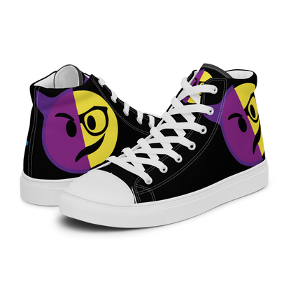Dumojis® WKEDSMHT Men’s High Top Canvas Shoes - Black