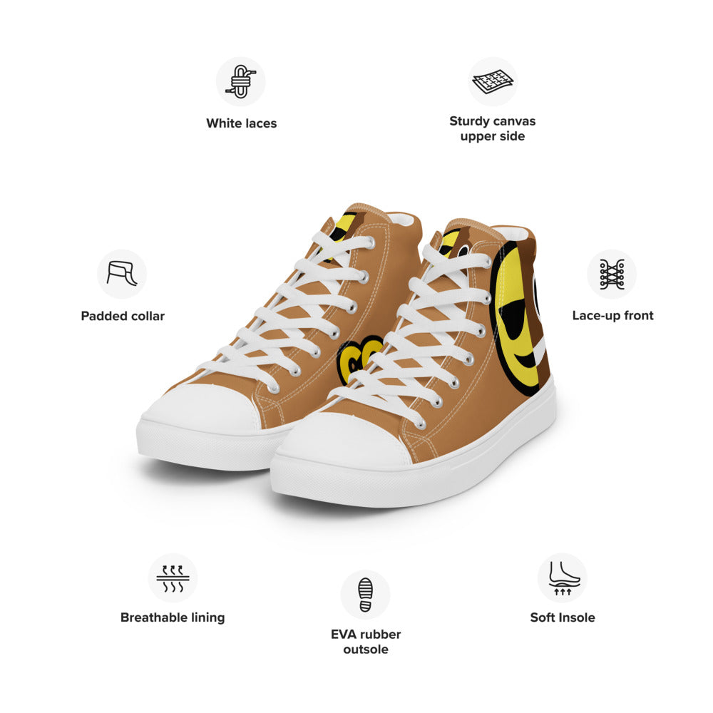 Dumojis® COOPOO Men’s High-Top Canvas Shoes - Nude