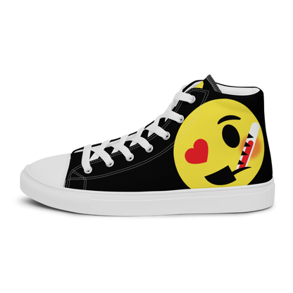 Dumojis® LUVSIC Men’s High Top Canvas Shoes - Black