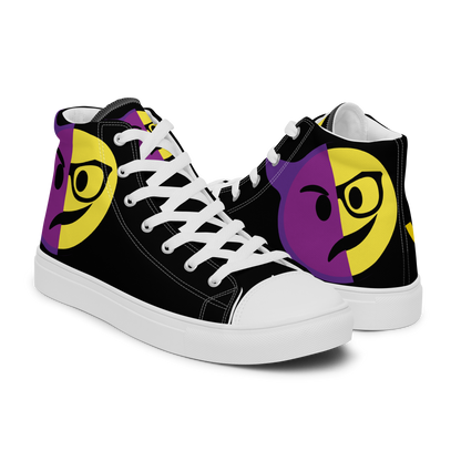 Dumojis® WKEDSMHT Men’s High Top Canvas Shoes - Black