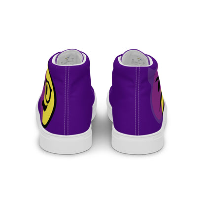Dumojis® WKEDSMHT Women’s High Top Canvas Shoes - Purple