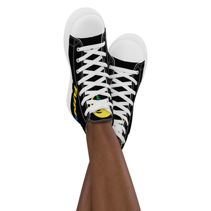 Dumojis® FUNDOE Women’s High Top Canvas Shoes - Black