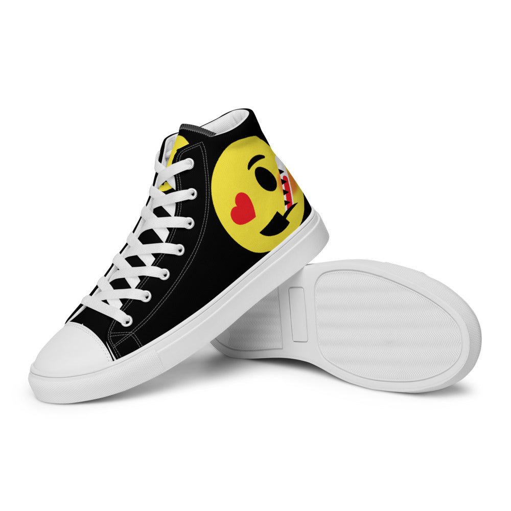 Dumojis® LUVSIC Women’s High Top Canvas Shoes - Black