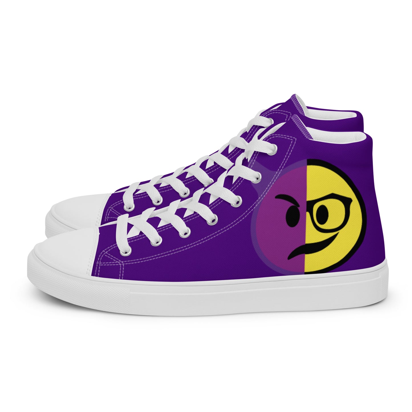 Dumojis® WKEDSMHT Women’s High Top Canvas Shoes - Purple
