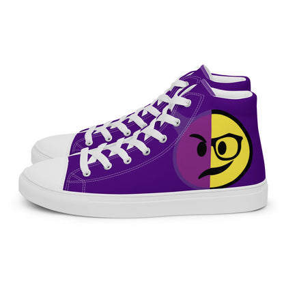 Dumojis® WKEDSMHT Women’s High Top Canvas Shoes - Purple