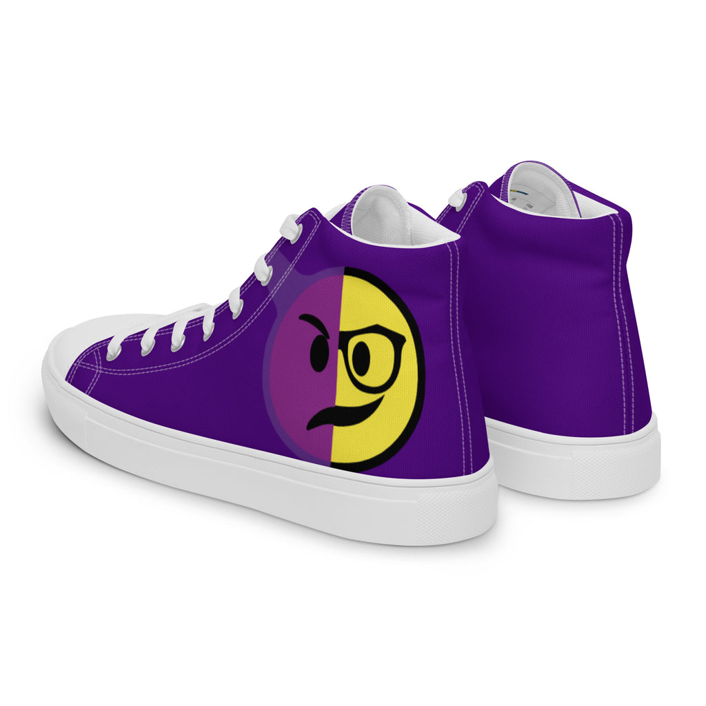 Dumojis® WKEDSMHT Women’s High Top Canvas Shoes - Purple
