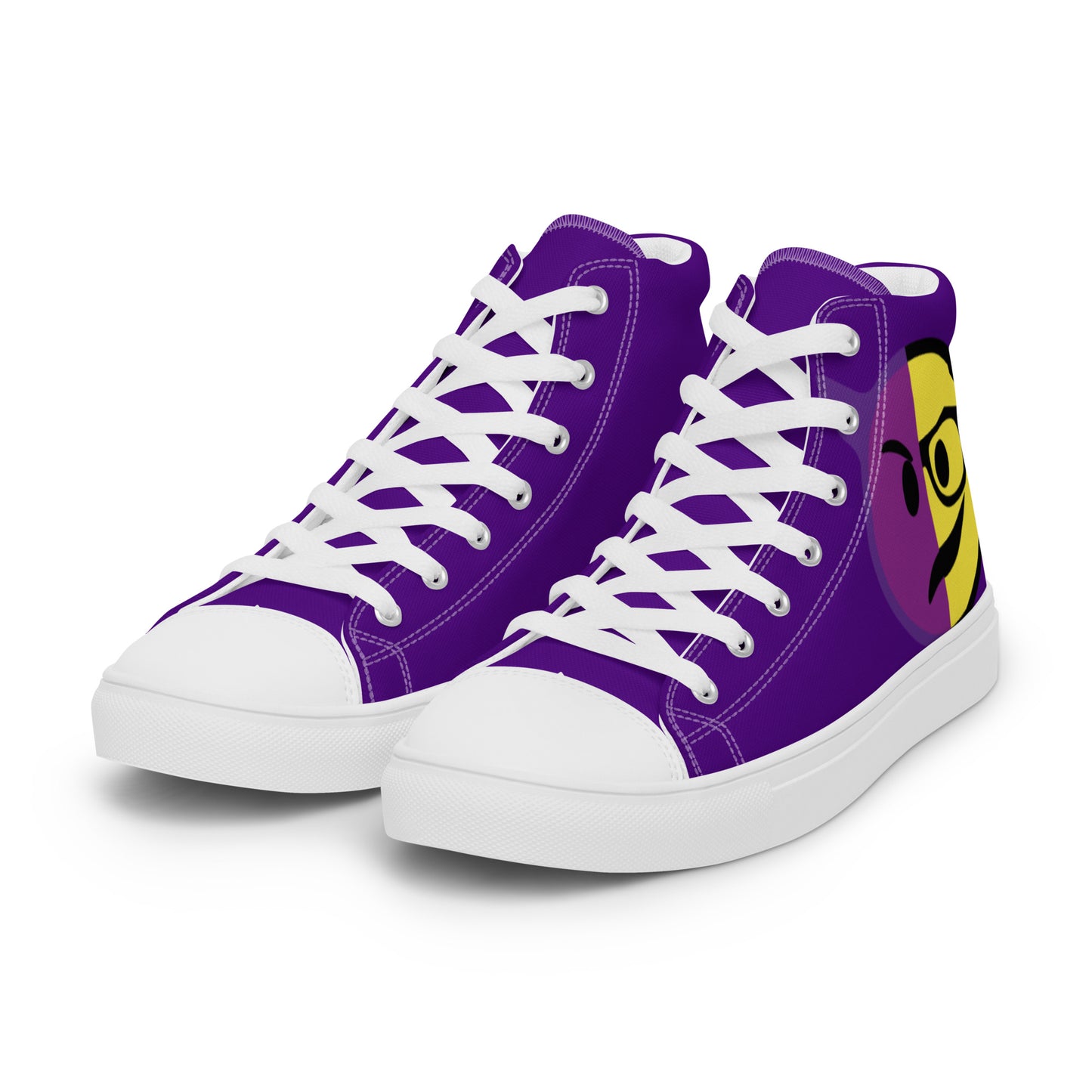 Dumojis® WKEDSMHT Women’s High Top Canvas Shoes - Purple