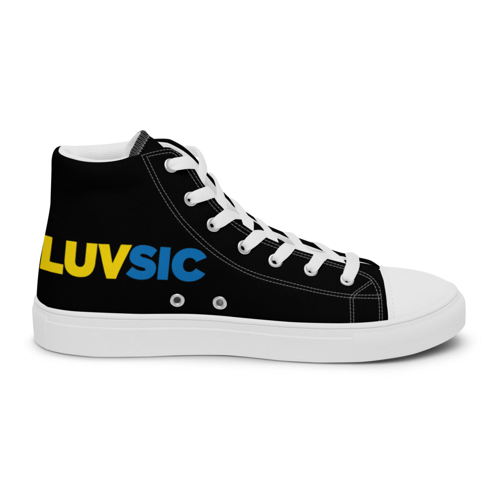 Dumojis® LUVSIC Women’s High Top Canvas Shoes - Black