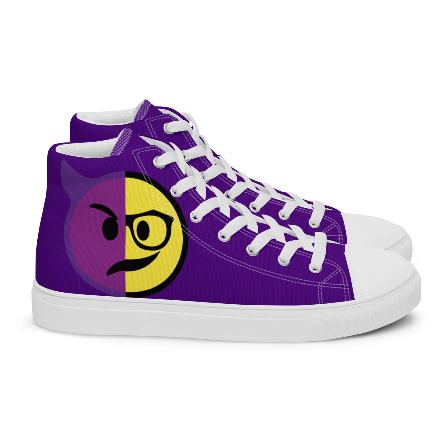 Dumojis® WKEDSMHT Women’s High Top Canvas Shoes - Purple