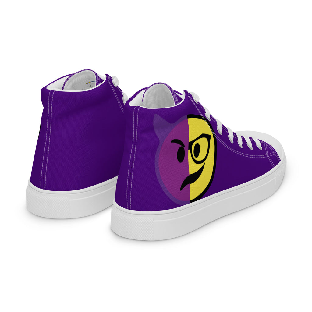 Dumojis® WKEDSMHT Women’s High Top Canvas Shoes - Purple